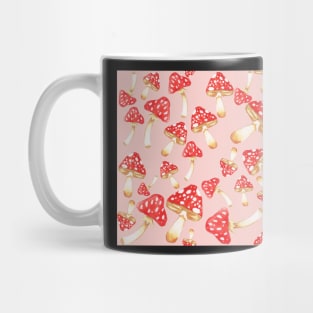 Mushrooms on Pink Mug